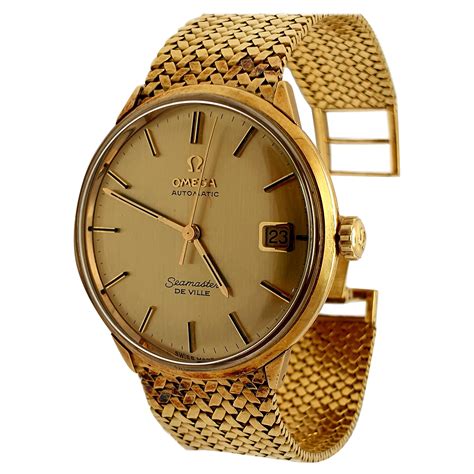 gold omega mens watches|vintage omega men's gold watches.